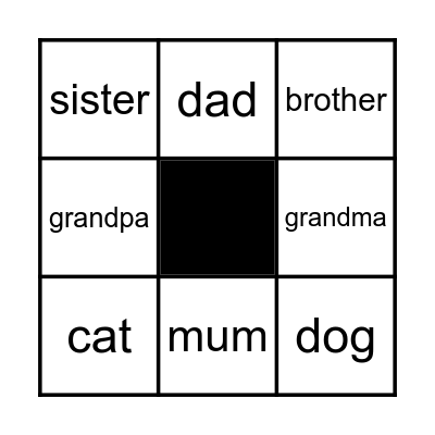 FAMILY Bingo Card