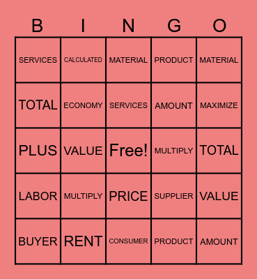 ENTREP BINGO Card