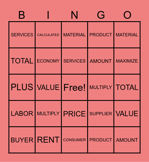 ENTREP BINGO Card
