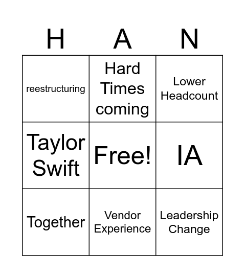 All Bingo Card