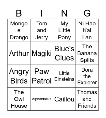 Hates Shows by imsuperdum0iq Bingo Card