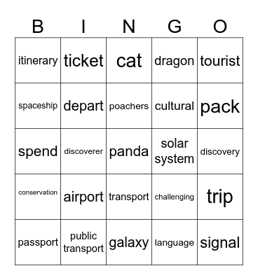 Good luck my students Bingo Card