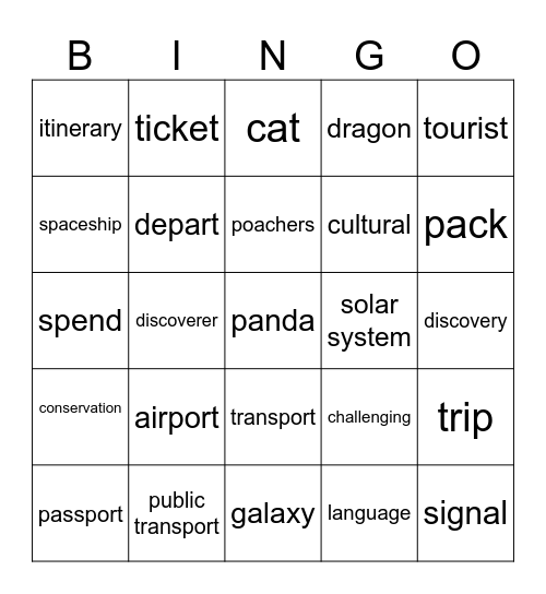 Good luck my students Bingo Card