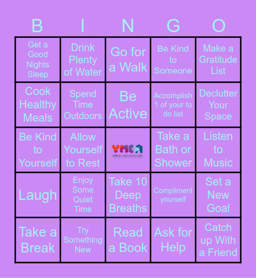 Mental Health Day Bingo Card