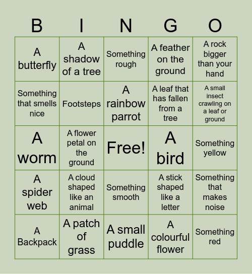 Camp Bingo! Bingo Card