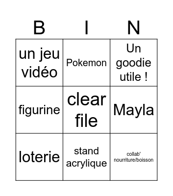 News goodies Japon Bingo Card