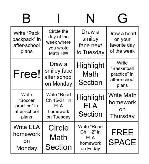 Lunch & Leanr Bingo Card