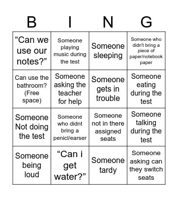 Math bingo Card