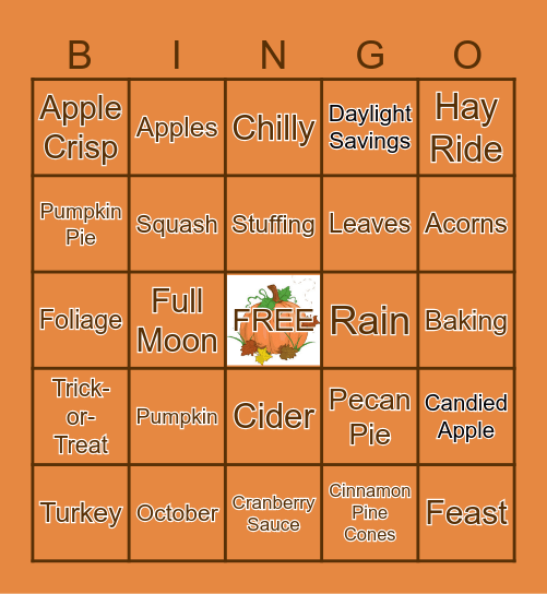 FALL Bingo Card