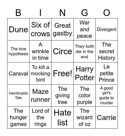 Booked and busy Bingo Card