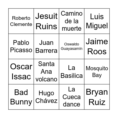 Lotería 3B Bingo Card