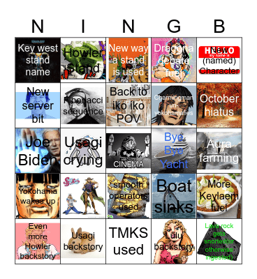 TJJL september 2025 ningbo bingo Card