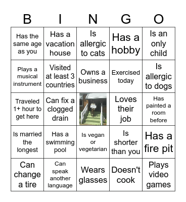 Zet & Family Housewarming BINGO Card