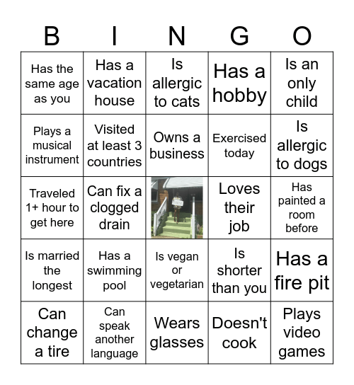 Zet & Family Housewarming BINGO Card
