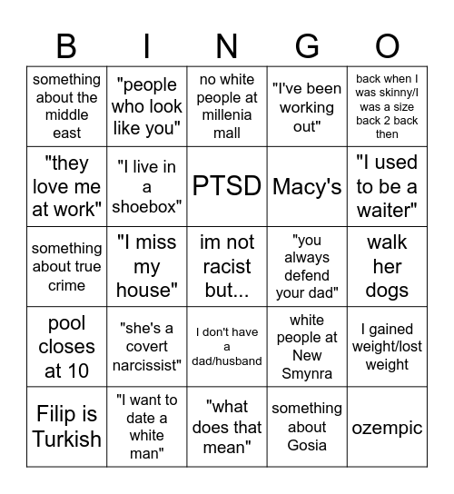 Magdaisms Bingo Card
