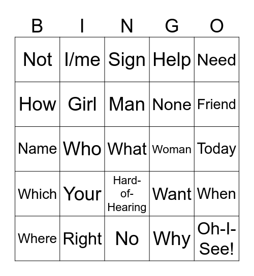 ASL1 U1 Bingo '25/26 Bingo Card