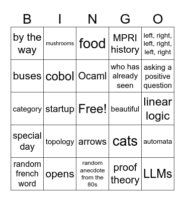 SEMPL Bingo Card