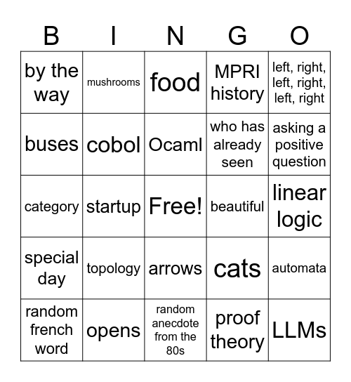 SEMPL Bingo Card
