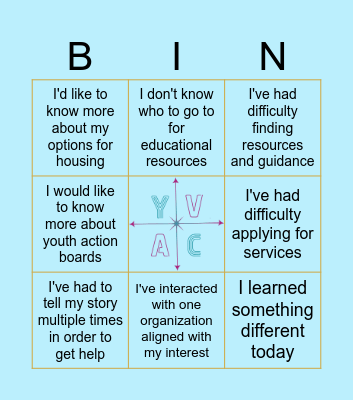 Young People's Assembly Bingo Card