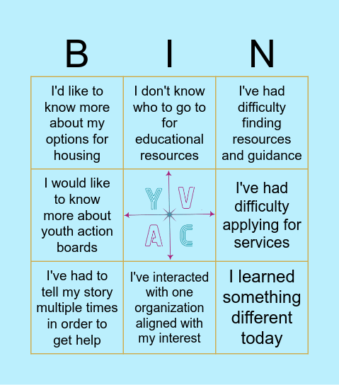 Young People's Assembly Bingo Card