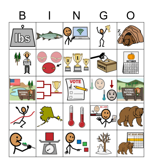 Fat Bear Week 2025 Bingo Card