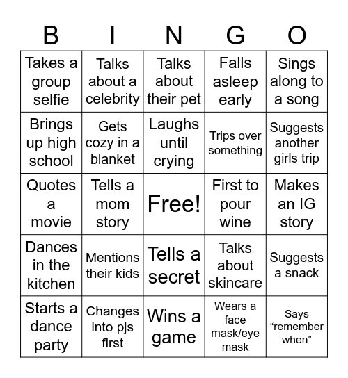 Saugatuck Bingo Card