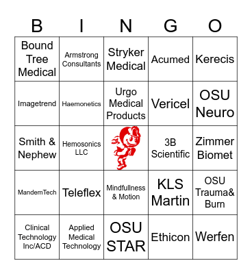 Vendor Bingo Card
