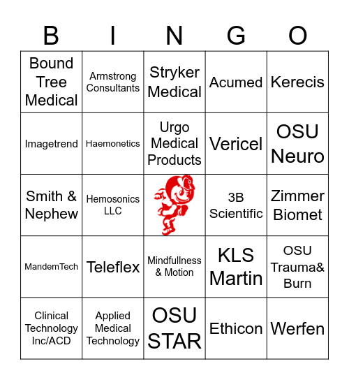 Vendor Bingo Card