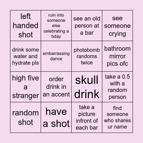 tias 19th!!! Bingo Card