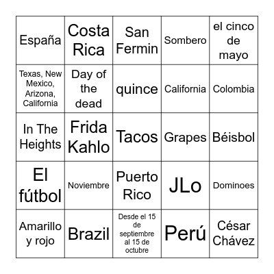 TRIVIA ~ Reunión de septiembre Bingo Card