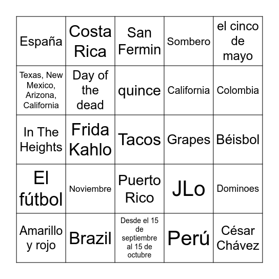 TRIVIA ~ Reunión de septiembre Bingo Card