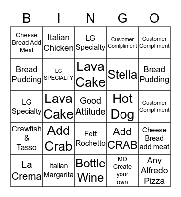 Server Bingo Card