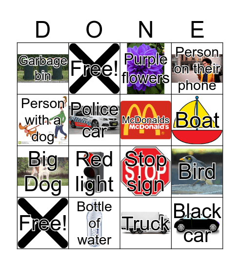 Road Trip Bingo Card