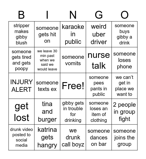 nashville y’all Bingo Card