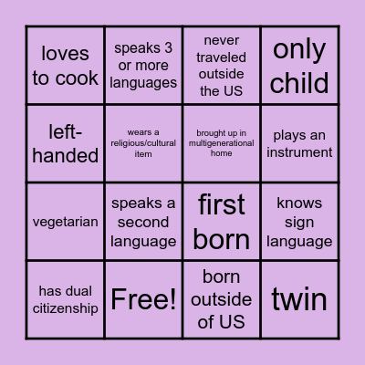 Diversity & Inclusion Bingo Card