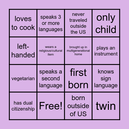 Diversity & Inclusion Bingo Card