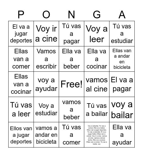Review Bingo Card