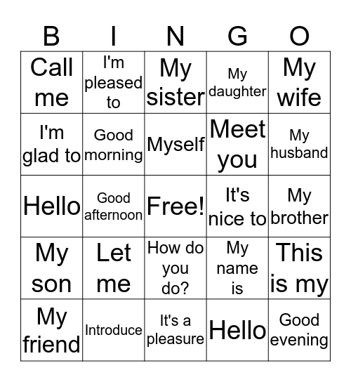 Introduce Bingo Card