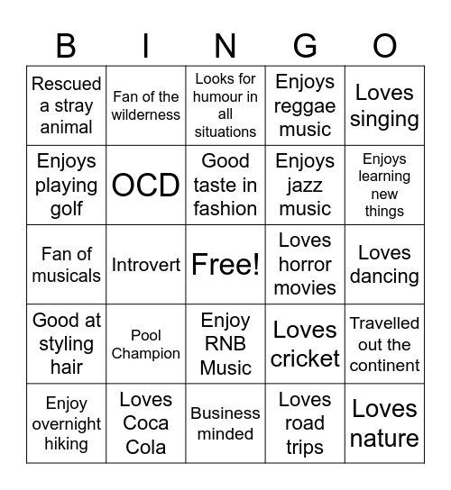 KZN OILS Bingo Card