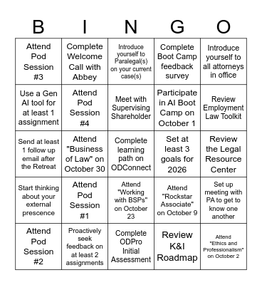 2025 ODEmbark Bingo Card