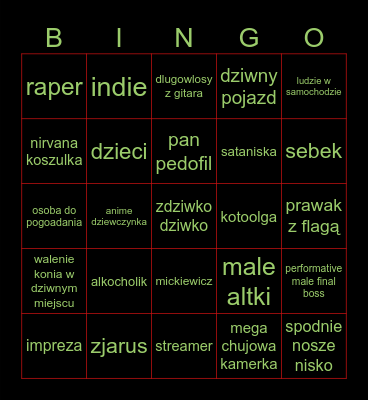 ome Bingo Card