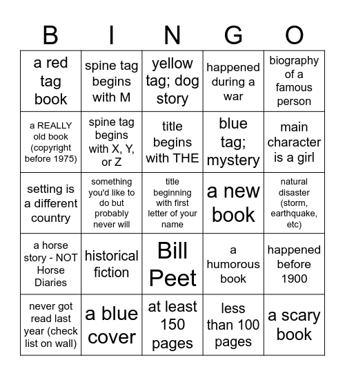 Bookworm Bingo - UPPER GRADES Bingo Card