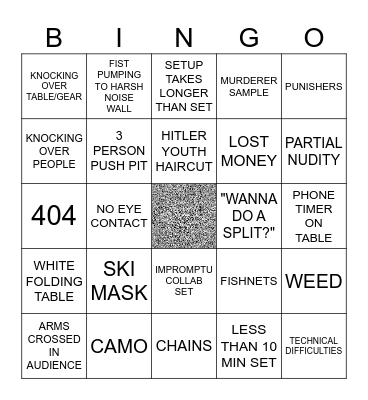 NOISE Bingo Card