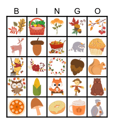 Welcome Fall Bingo Card