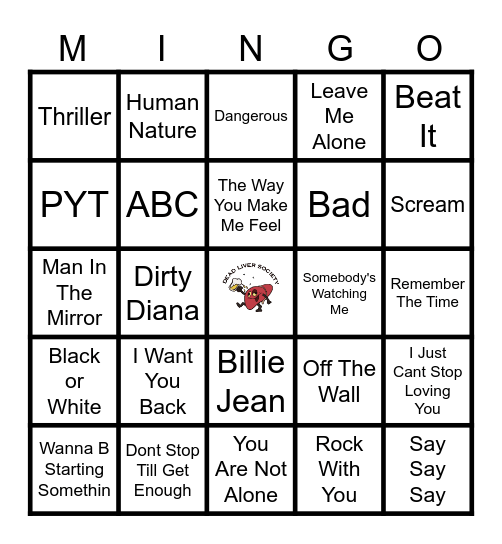 Michael Jackson! Bingo Card