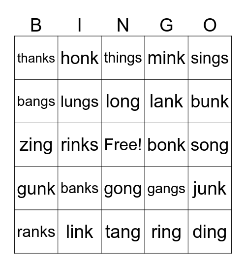 2.1 Bingo Card
