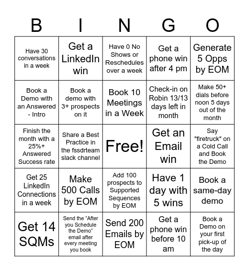 EOQ Bingo Card