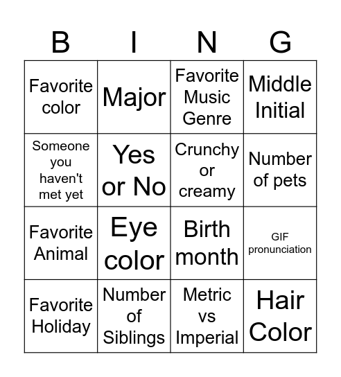 ACFresh Bingo Card