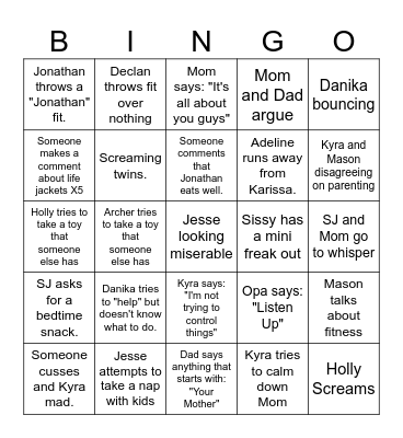Stadtlander Bingo Card