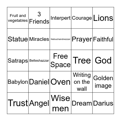 DANIEL Bingo Card